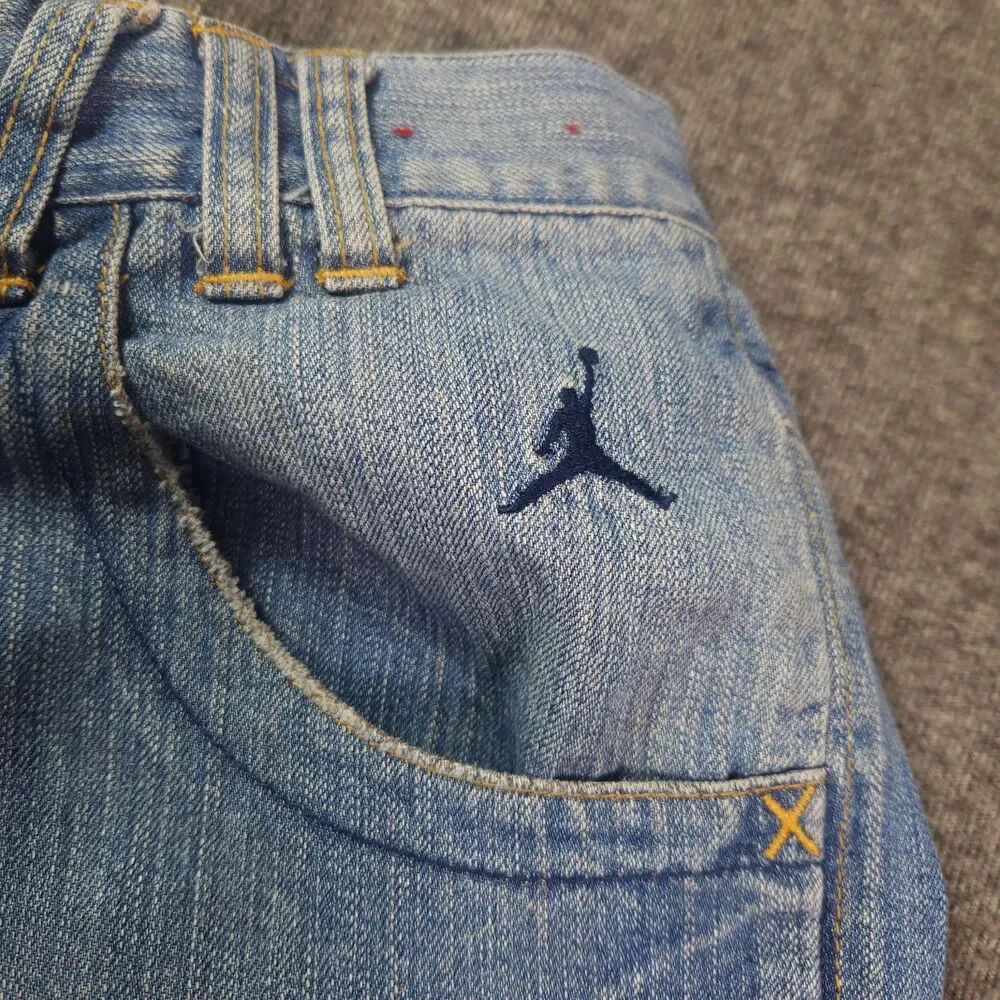 Vtg Grail Jordan 23 Baggy Jeans Mens 40x34 Curved Seam Y2K Jumpman Excellent